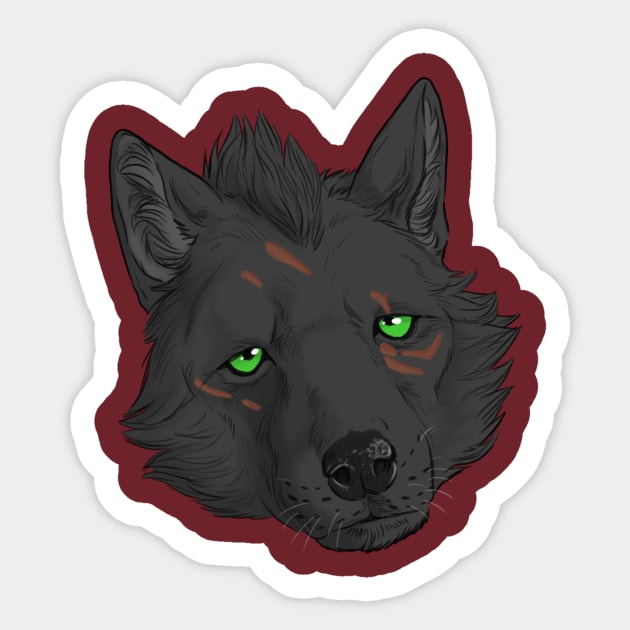 Garmr expression 2 Sticker by Furia And Mimma